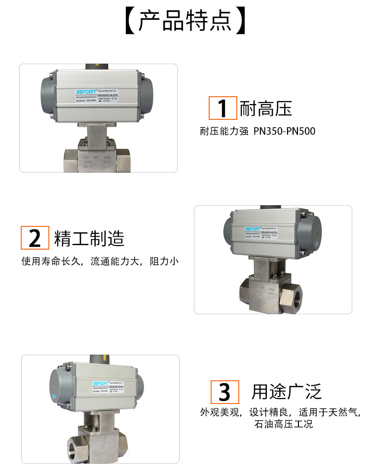 SEFORT氣動高壓球閥