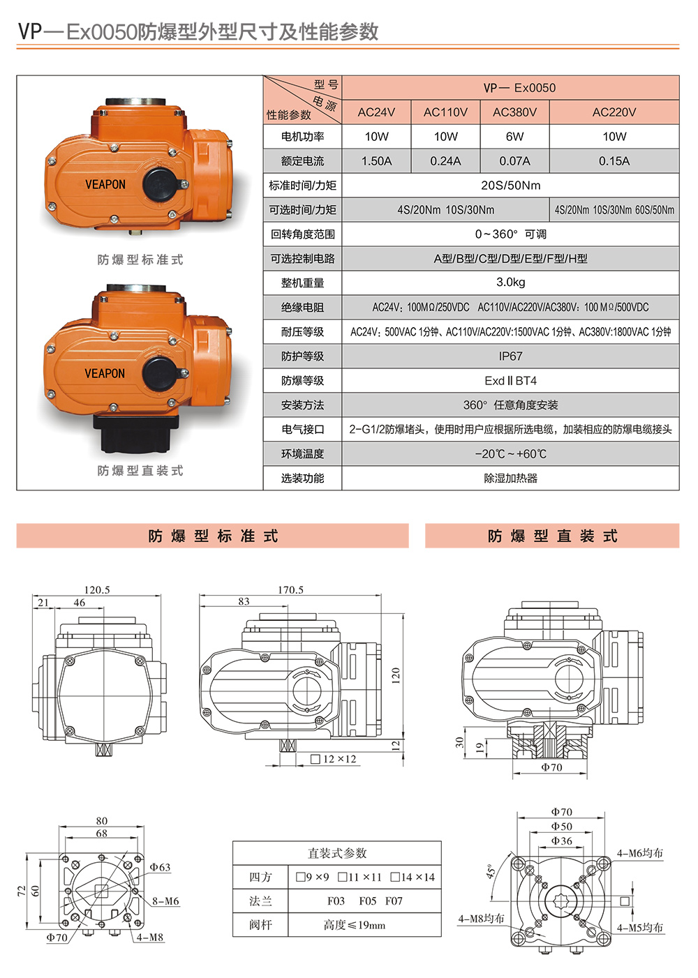 VEAPON防爆電動(dòng)執(zhí)行器選型